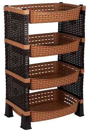 Етажерка для овочів 4-х ярусна Violet House 0761 Ротанг Еко Cream (6768577) Київ