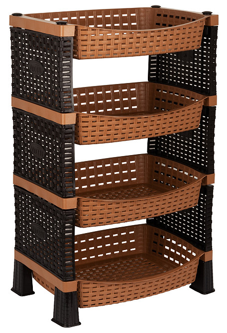 Етажерка для овочів 4-х ярусна Violet House 0761 Ротанг Еко Cream (6768577) Київ - фото 3