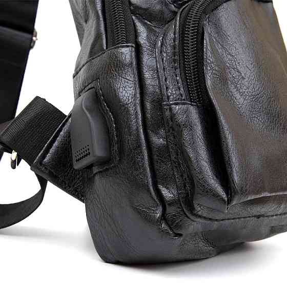 Сумка крос боді смарт зі шкірозамінника Vintage 20571 Чорна Київ