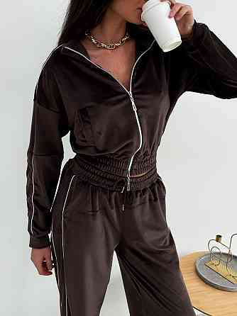 Велюровый костюм женский спортивный Шоколадный 42/46 Харьков