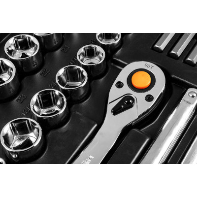 Набор инструментов Neo Tools 233шт, 1/2", 1/4", 3/8", CrV, кейс (10-078) Винница - изображение 12