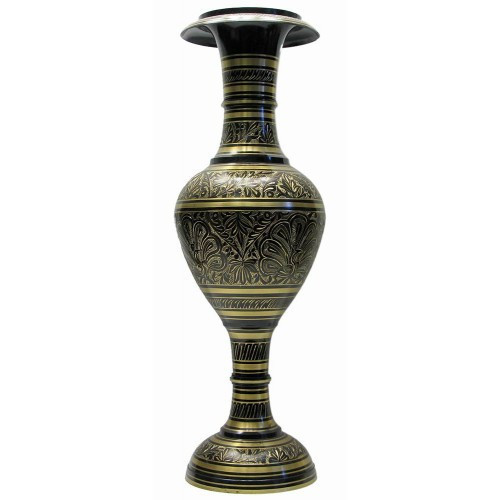 Ваза бронзова чорна з гравіюванням Київ - фото 1