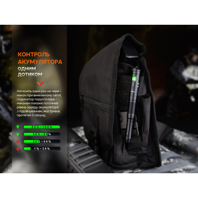 Тактична ручка Fenix T6 з ліхтариком Black (T6-Black) Вінниця - фото 7