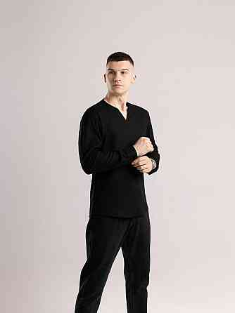 Сорочка чоловіча з довгим рукавом чорна Pobedov Horizon Київ