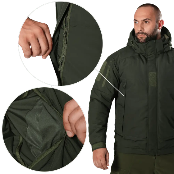 Тактична чоловіча зимова куртка Defender 7 level (Темно-оливкова) 3XL Вінниця