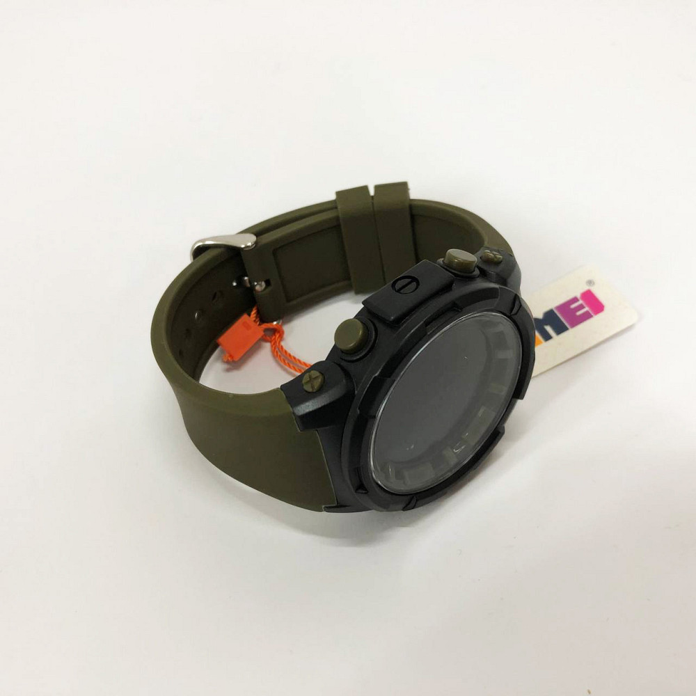 Мужские армейские водостойкие тактические часы SKMEI 1845AG ARMY GREEN, AJ-364 Водонепроницаемое часы Киев - изображение 1