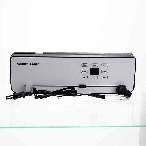 Вакууматор побутовий сенсорний для сухих і вологих продуктів 120 Вт із вбудованим різаком пакувальник вакуумний Білий HP-11-29W Київ