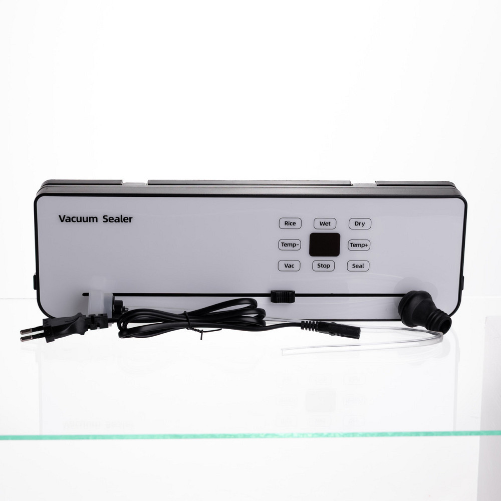 Вакууматор побутовий сенсорний для сухих і вологих продуктів 120 Вт із вбудованим різаком пакувальник вакуумний Білий HP-11-29W Київ - фото 2