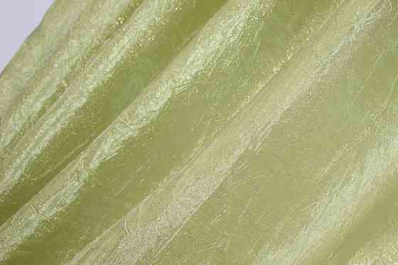 Кухонные шторы VR-Textil № 073к с ламбрекеном и подхватами салатовый с серым 270х150 см (59-594 Киев