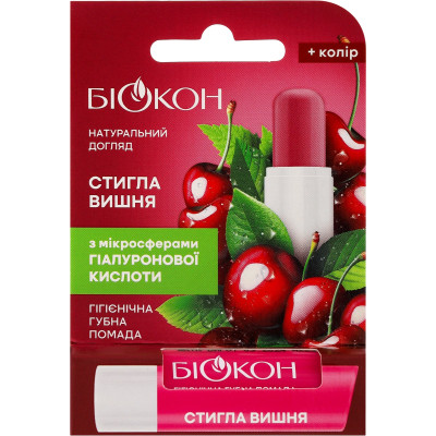 Гигиеническая помада Біокон Спелая вишня 4.6 г (4823110302873) Винница - изображение 1