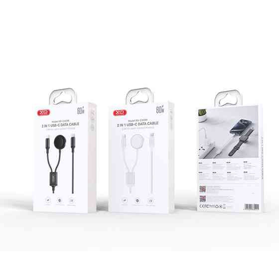 Бездротовий зарядний пристрій XO CX030 2в1 Type-c + Watch Charger білий Львів