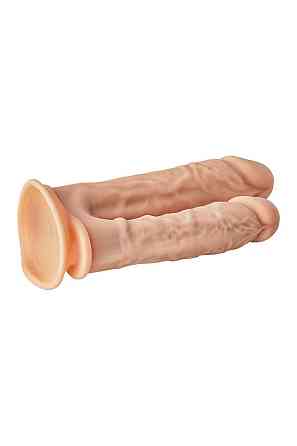 Фаллоимитатор двойной на присоске Dream ToysReal Love, термоактивный, бежевый Sex Aura Киев