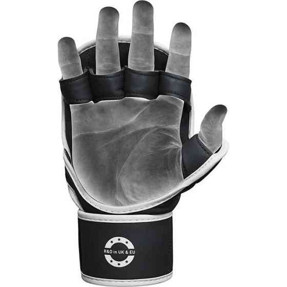 Перчатки для ММА (Греплинговые перчатки) RDX F6 KARA Matte White Plus S/M (капа в комплекте) Киев