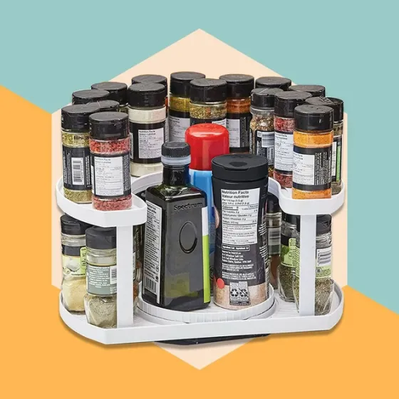 Двухуровневая Spice Spinner Two-Tiered Spice Organizer органайзер для специй, регулируемая высота Киев