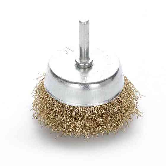 Щітка чаша латуневий дріт 75мм (дриль) (APRO) Харків