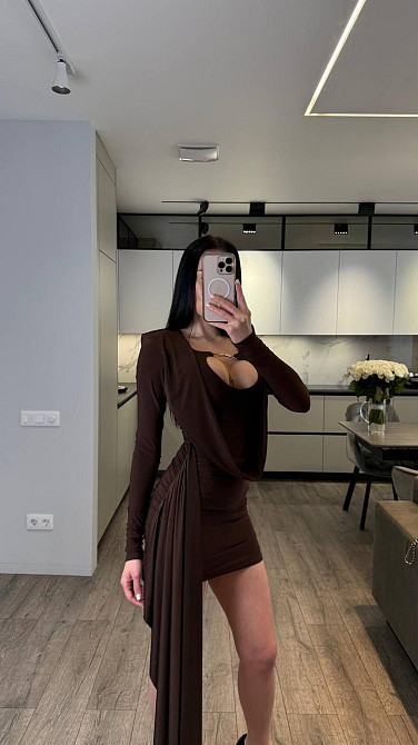 Жіноча романтична святкова мініплаття олія кора Шоколад, 42/44 Одеса - фото 2