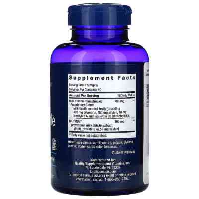 Трави Life Extension Силімарин (Розторопша), European Milk Thistle, 120 желатинов (LEX-19251) Вінниця