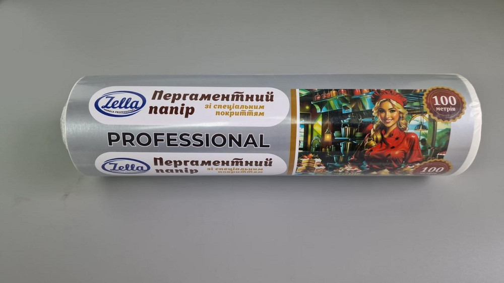 Пергамент для випікання (100 м*28 см) Zella білий силіконовий (1 рул) Харків - фото 1