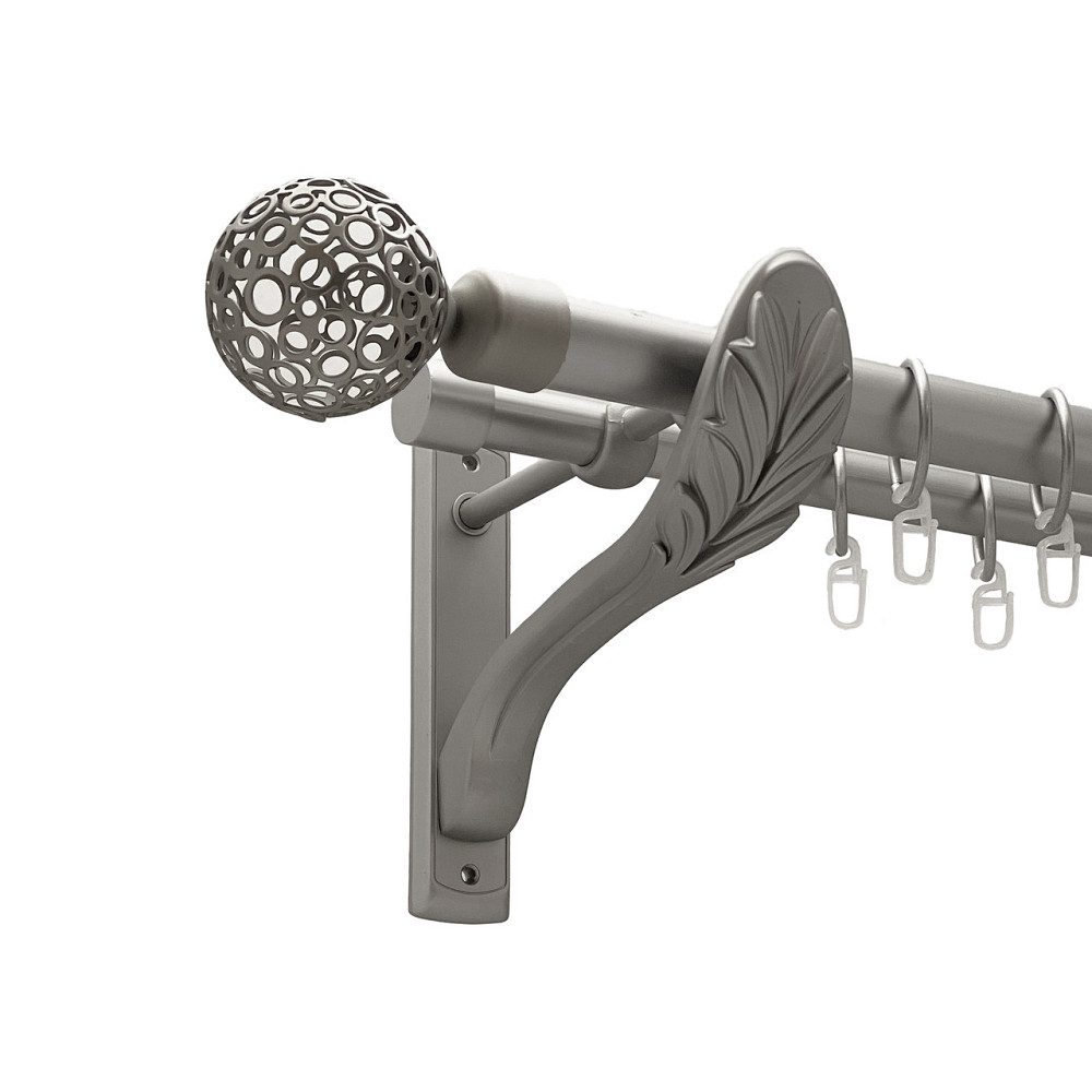 Карниз Orvit Савона металевий дворядний ретро Сатин 25\19 мм 160 см (00-00011323) Львів - фото 1