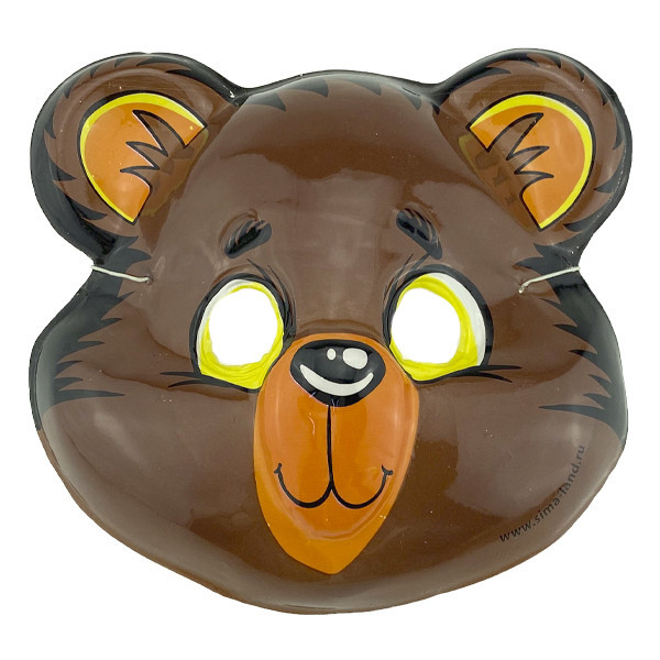 Маска маскарадна дитяча Ведмідь 12 шт Київ - фото 1