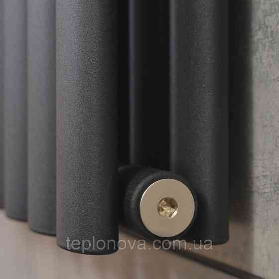 Вертикальний радіатор Ellipse Double 600х1800-10 (50 мм), anticor, чорний муар Чернівці