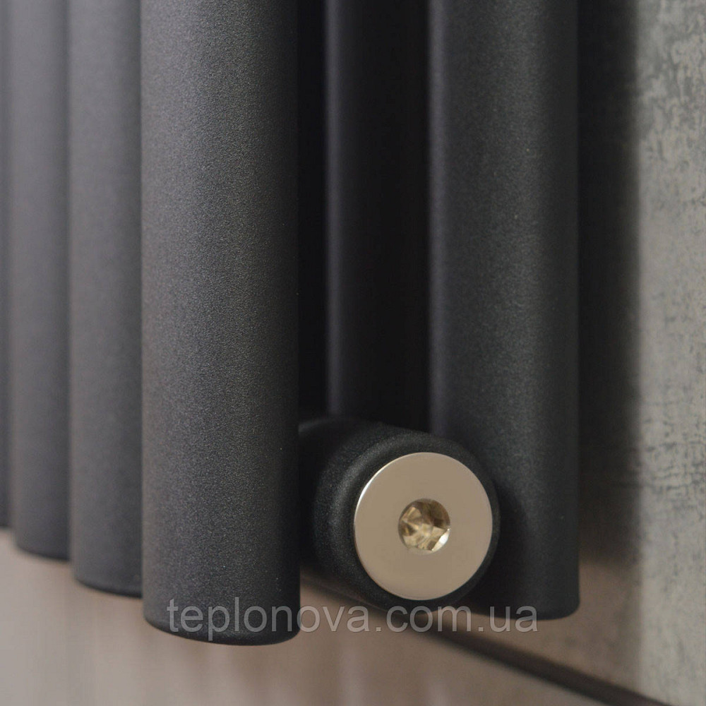 Вертикальный радиатор Ellipse Double  600х1800-10 (50 мм), anticor, черный муар Черновцы - изображение 5
