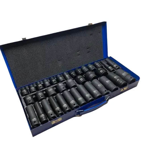 Якісний набір ударних головок 1/2" AL-FA ALIS35E на 35 штук (8-32 мм) Київ - фото 1