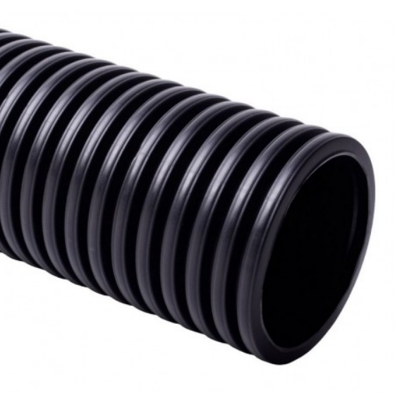 Гофротруба двошарова з протяжкою і муфтою чорна KF 09160_FA Копос Житомир - фото 1