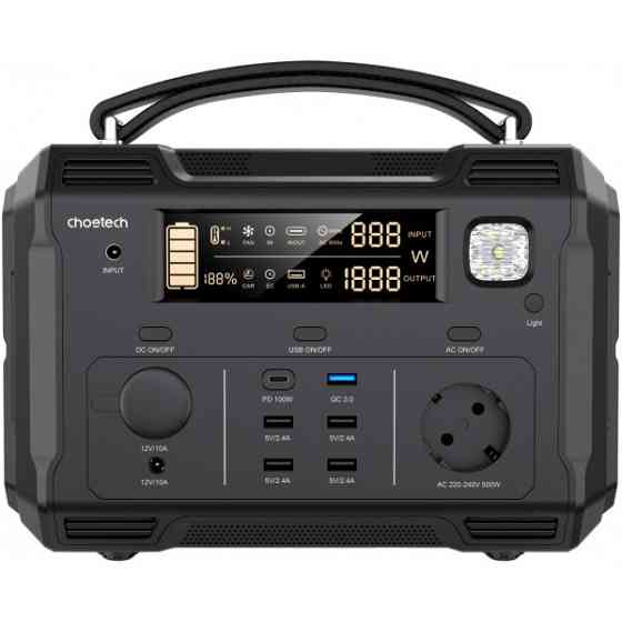 Зарядна станція Choetech BS004 500Вт (484Вт/г) QC 3.0, USB-C PD100 Вт Киев