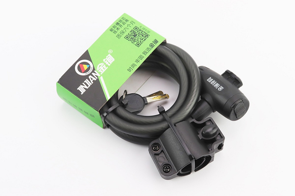 Замок протиугінний тросовий 1500х12мм під ключ, кріплення за трубу сидіння, 508 Київ - фото 1