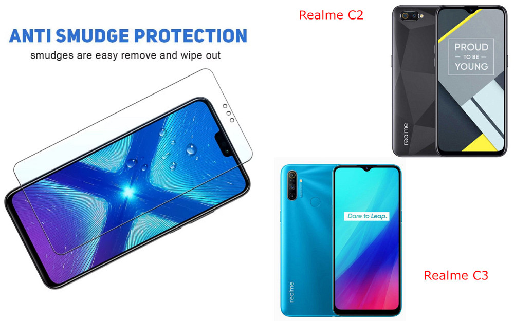 Защитное стекло NeoGlass для Realme C2, Realme C3 – ультрапрозрачное и устойчивое Киев - изображение 3