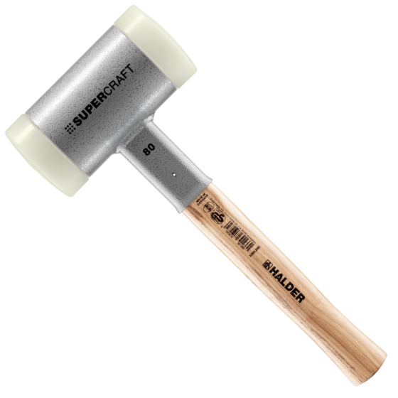 Молоток безінерційний HALDER Supercraft 3366 з дерев'яною ручкою, Ø=80 мм, m=3210 г, І=380 мм (3366.080) Одеса