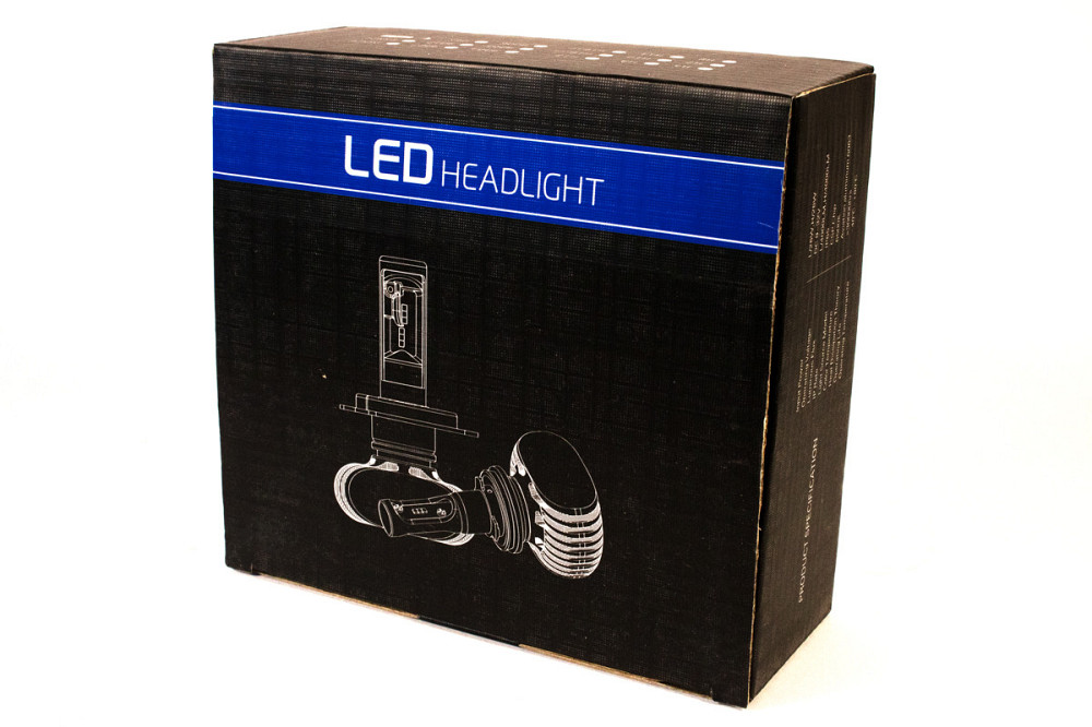 Комплект світлодіодних ламп HeadLight S1 H3 6500K 8000lm з радіатором 12-24V Харків - фото 2