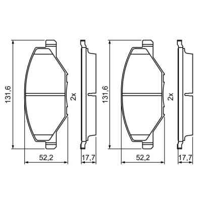 Гальмівні колодки Bosch 0 986 495 390 Вінниця