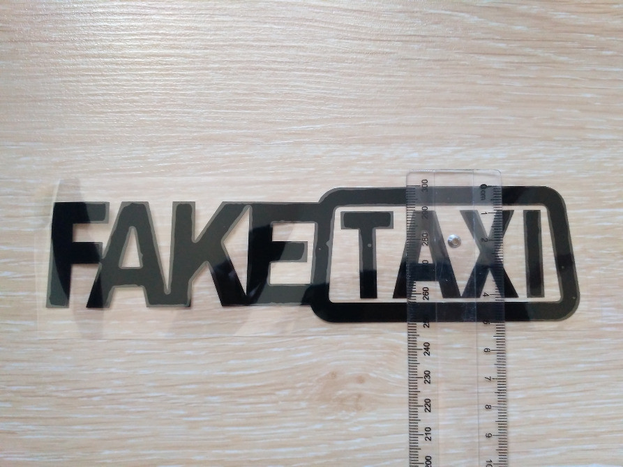 Наклейка на авто FakeTaxi Чорна Київ - фото 3