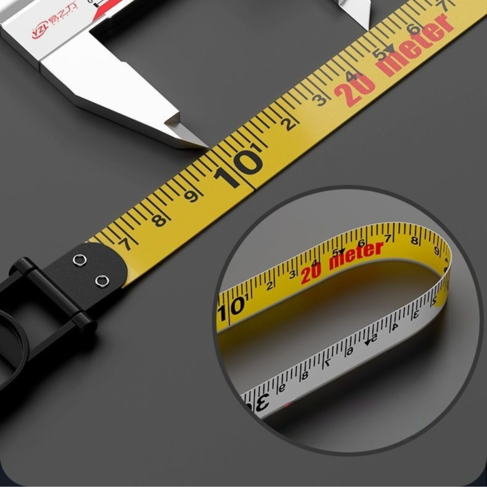 Рулетка будівельна вимірювальна 30 м, для геодезистів стрічка з метричною шкалою і скловолокна, з ручкою, пластикова чорно-червона Кам'янець-Подільський - фото 4