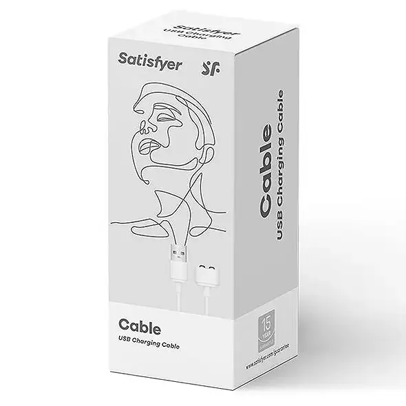 Зарядка (запасний кабель) для іграшок Satisfyer USB charging cable White Львів - фото 3
