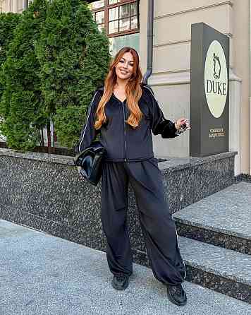 Жіночий стильний комфортний костюм двійка велюр спорт Premium Одеса