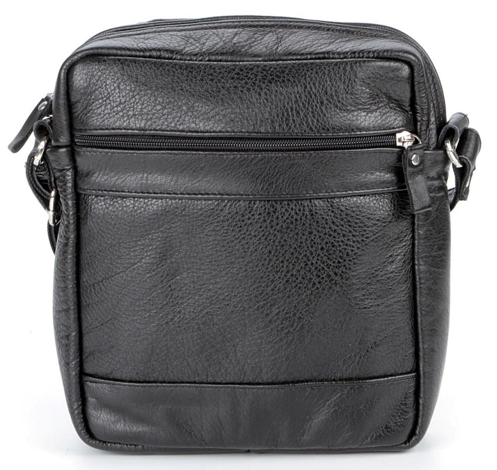 Шкіряна чоловіча сумка Чорна (SHVIGEL) Київ - фото 6