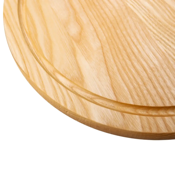 Lugi Обробна дерев'яна дошка кругла 30 см для подачі нарізки ясен C11W300 Коломыя