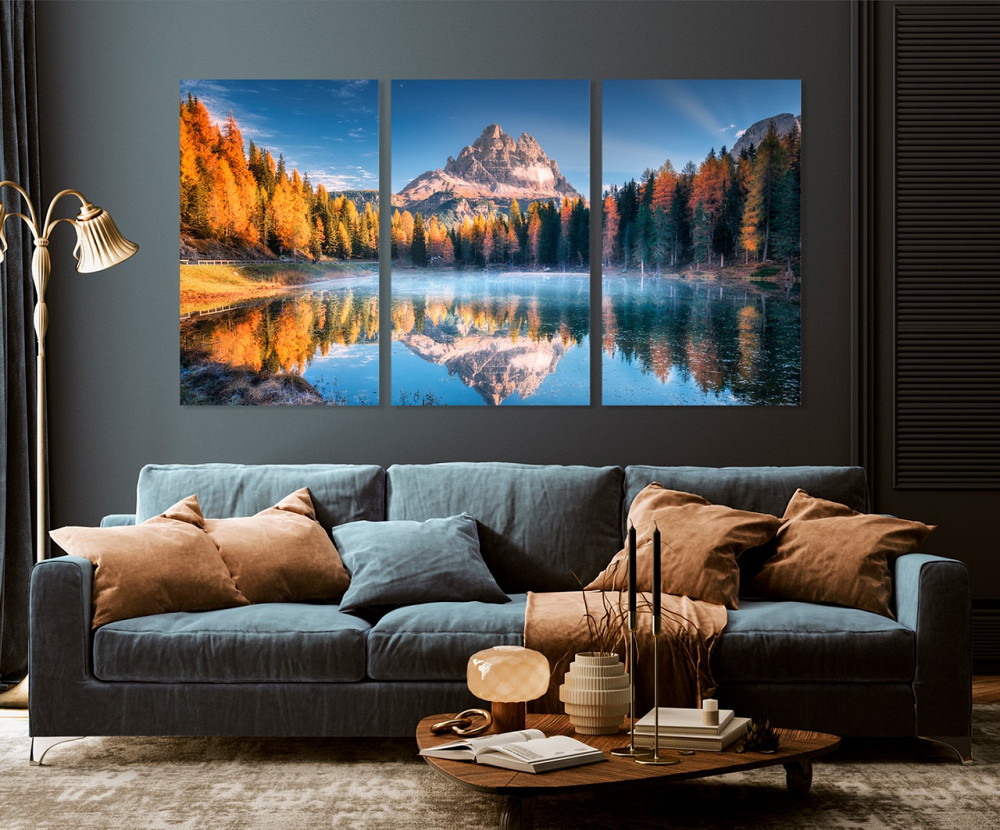 Модульная картина в гостиную / спальню  Гірський пейзаж    ART-185_3A 100х150 см Киев - изображение 3