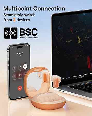 Бездротові навушники Baseus AirNora 2 True Wireless Earphones Gradient помаранчеві Львів