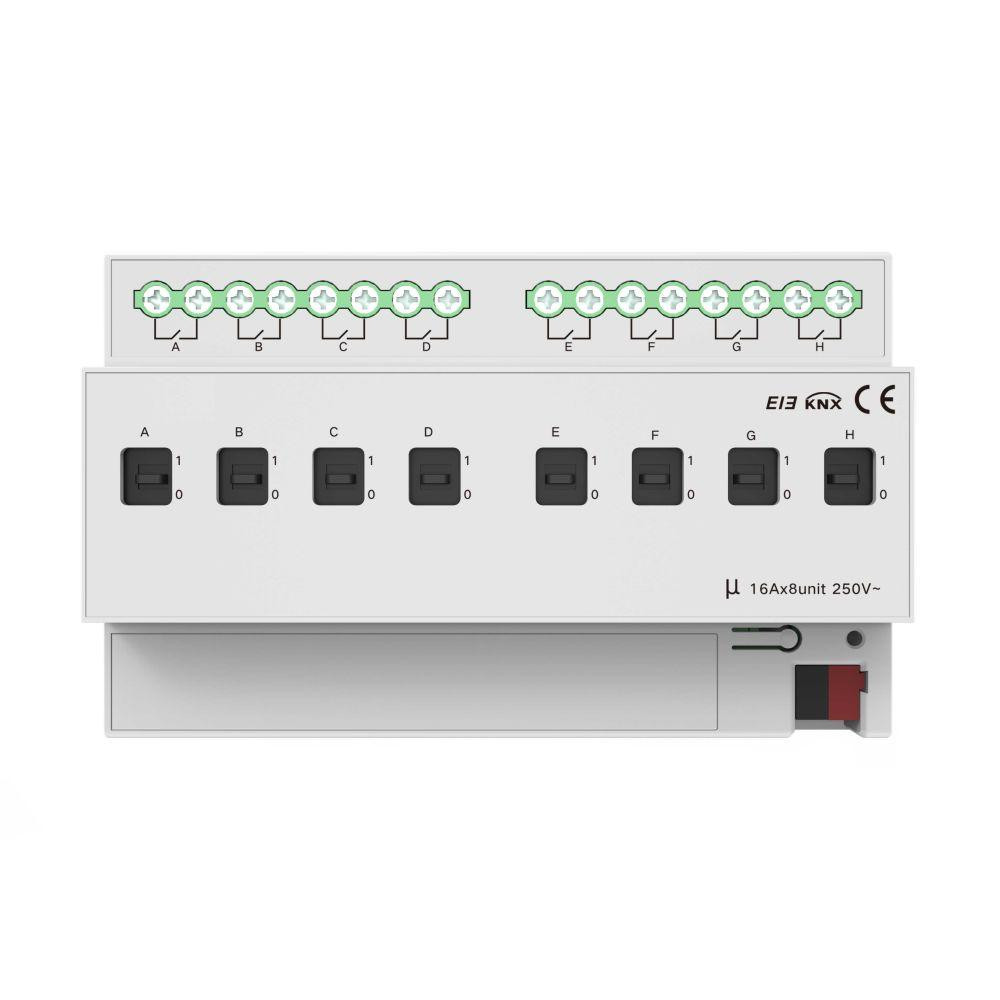 Модуль перемикачів на 8 каналів, 16A, KNX Akubela KXAC-B1R8A16 (00-00002687) Киев - изображение 1