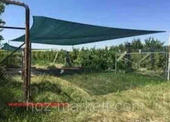 Затінювальна сітка з люверсами (кільцями) від сонця прошита. Темний навіс 4 х 3 м 95% Харків