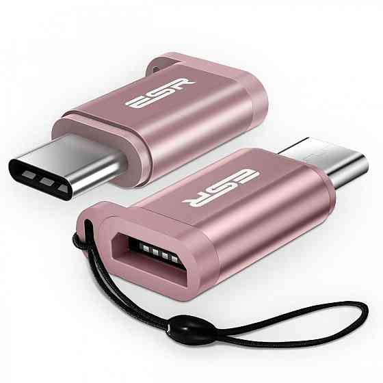 Переходник Micro USB к USB-C ESR (Розовый) Николаев