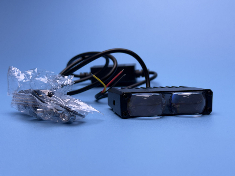 Фара рабочего света LED однорядная 70 мм SPOT — 4 диода с линзой (Белый + Желтый свет), четкая СТГ Харьков - изображение 4