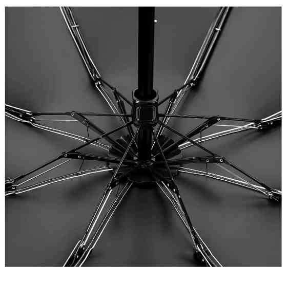 Зонт механический.Зонт карманный от дождя и солнца.Мини-зонт в футляре на 8 спиц в чехле цвет черный Каменец-Подольский