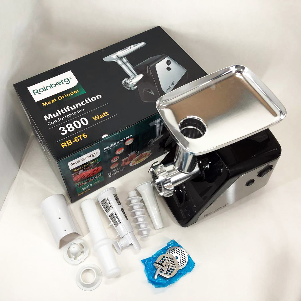 М'ясорубка професійна Rainberg, Лучшие мясорубки М'ясорубка електрична для 'яса MO-15 Львів - фото 8