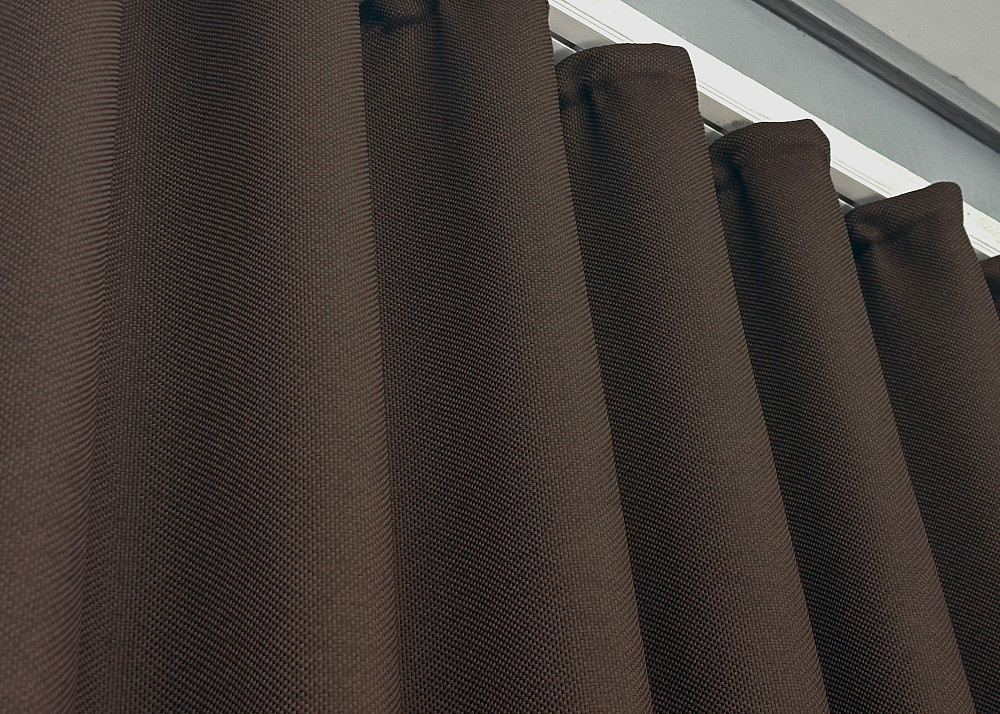 Шторна тканина льон-блекаут рогожка, колекція "Льон Мішковина" колір венге 291ш Київ - фото 12