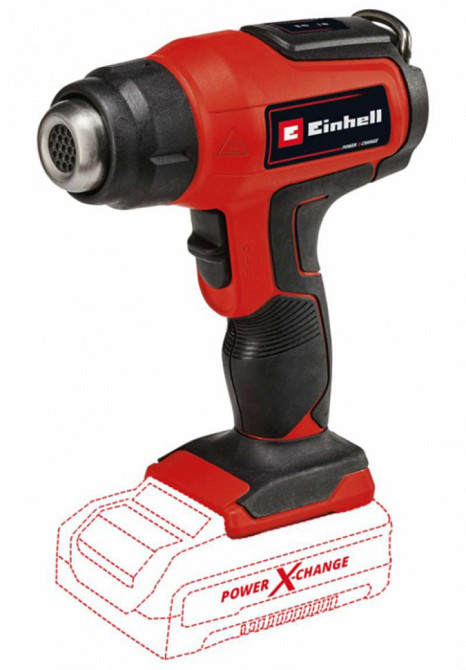Потужний фен акумуляторний Einhell TE-HA 18 Li - Solo: з АКБ18 V 4.0 Ah, 350°С / 550°С, 200л/хв.,вага 0.61 кг Київ - фото 10